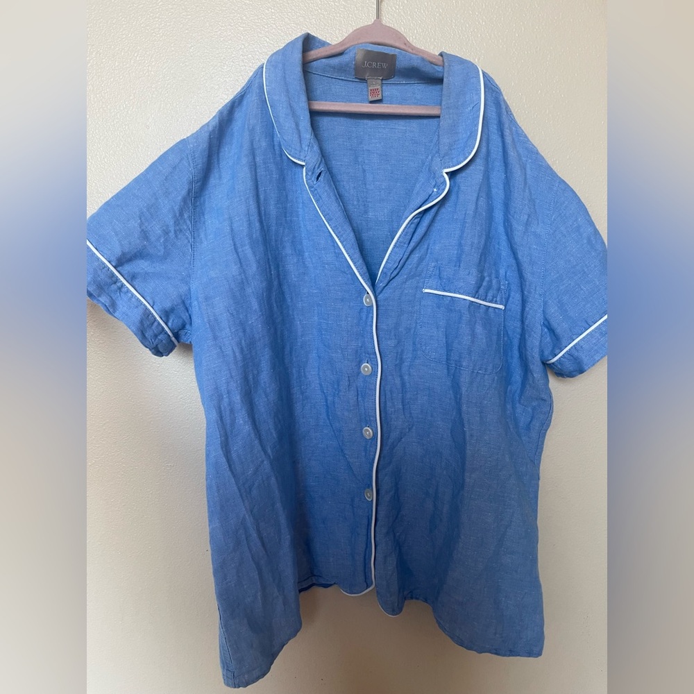 J.Crew Classic Blue Chambray Top